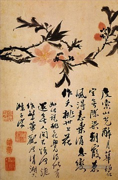 Shitao branche pour pêcher 1694 chinois traditionnel Peinture décoratif